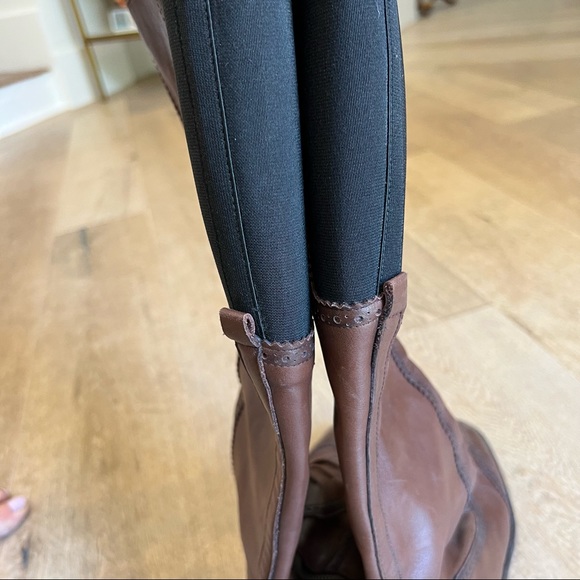 Genuine leather brown intricate knee high boots - Picture 12 of 12